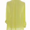 Dorothy perkins Stl 10 (42) Färg Limegrön Krage Popover Blus Knappar ärm 3/4