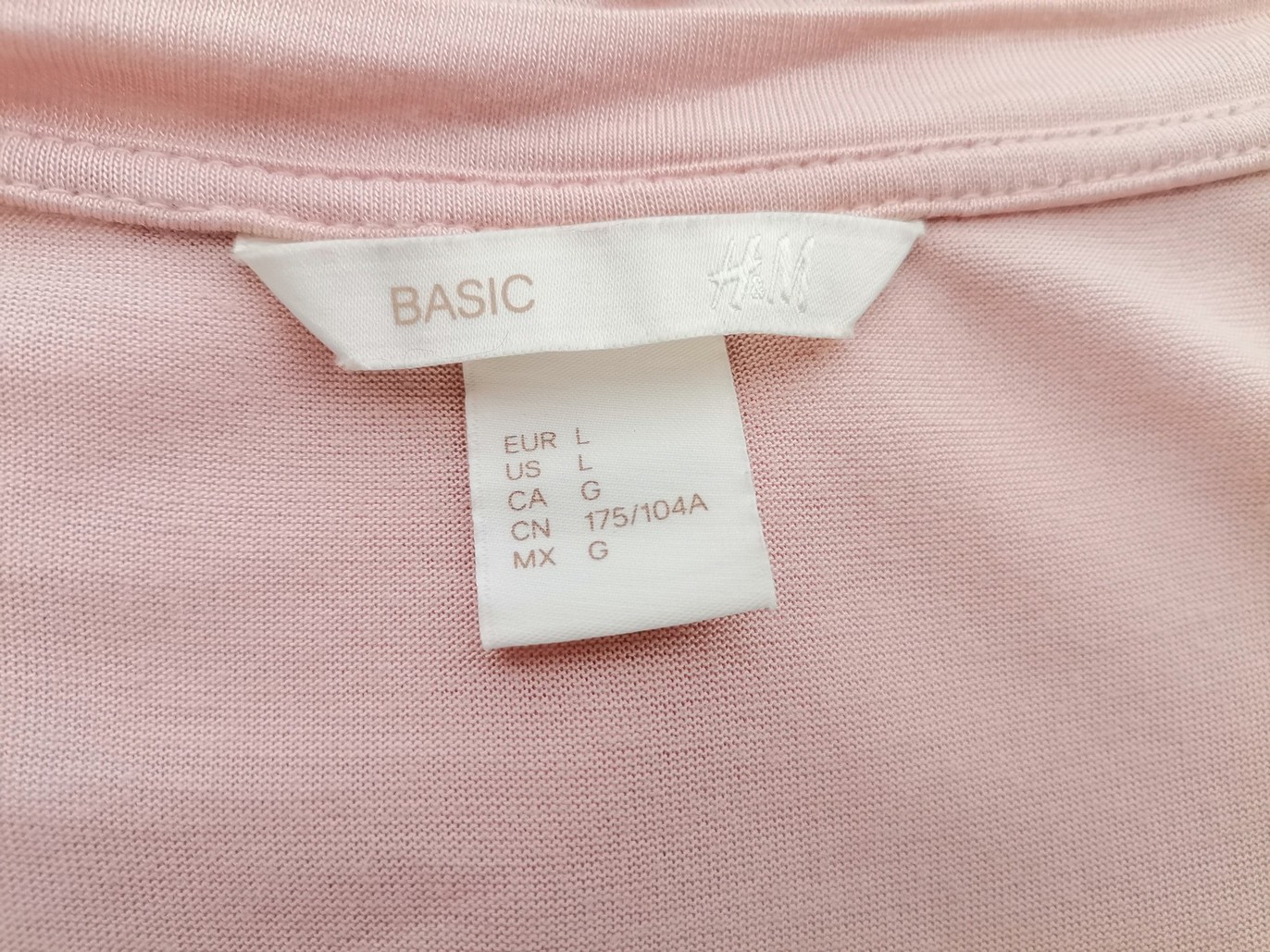 H&m Stl L Färg Rosa V-ringning Tunika blus Kortärmad Material Viskos 100%