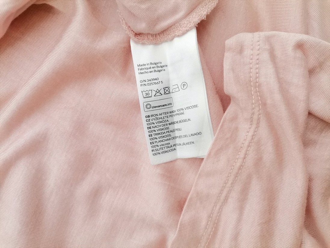 H&m Stl L Färg Rosa V-ringning Tunika blus Kortärmad Material Viskos 100%