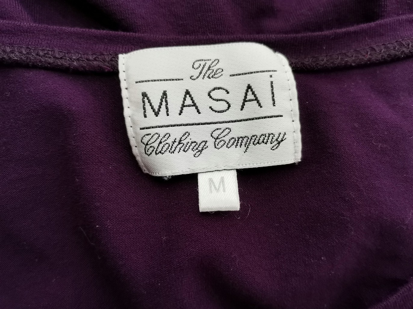 The Masai Stl M Färg Lila Rund urringning Blus ärm 3/4 Material Viskos