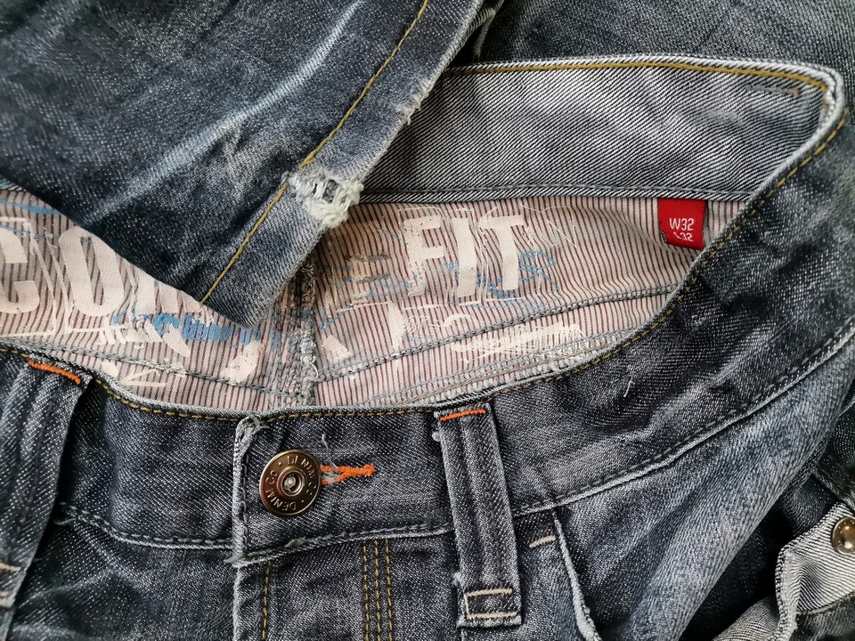 Denim Co. Stl W32 L32 Färg Marinblå Material Bomull