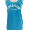 Hollister Stl XL Färg Blå Rund urringning Blus Ärmlös Material Bomull 100%