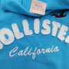 Hollister Stl XL Färg Blå Rund urringning Blus Ärmlös Material Bomull 100%