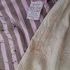 Cream Stl S Färg Rosa Ränder Rund urringning Blus ärm 3/4 Material Viskos