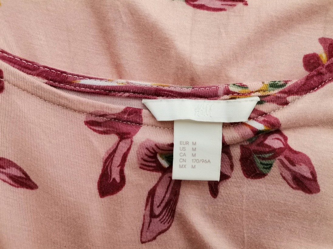 H&m Stl M Färg Pudrig Rosa Båtringning Tunika blus Långärmad Material Viskos 100%