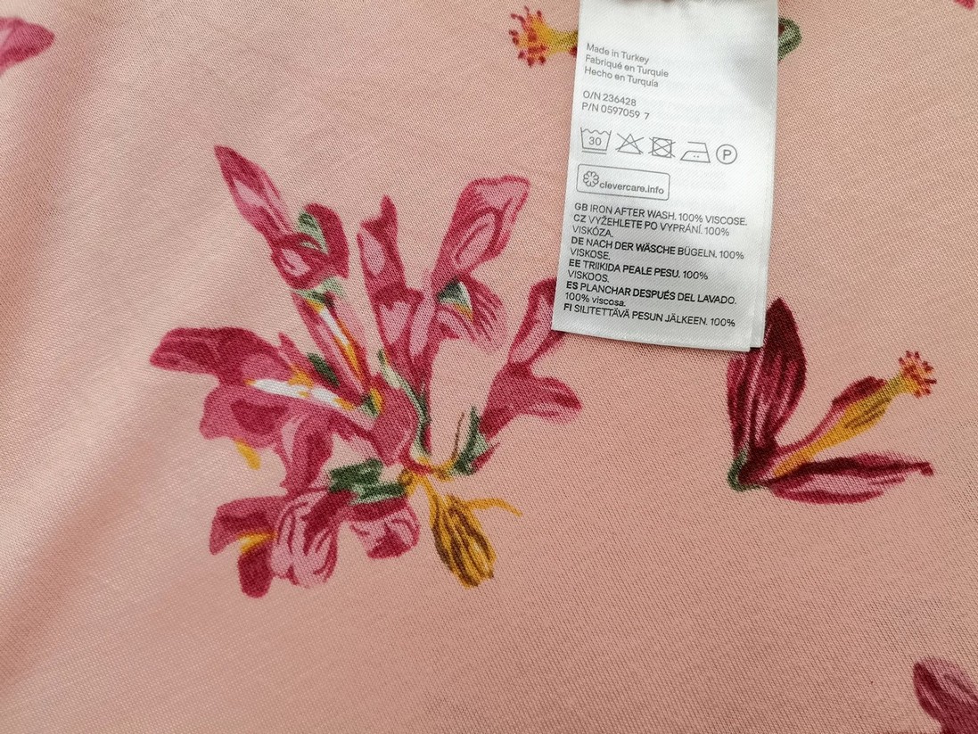 H&m Stl M Färg Pudrig Rosa Båtringning Tunika blus Långärmad Material Viskos 100%