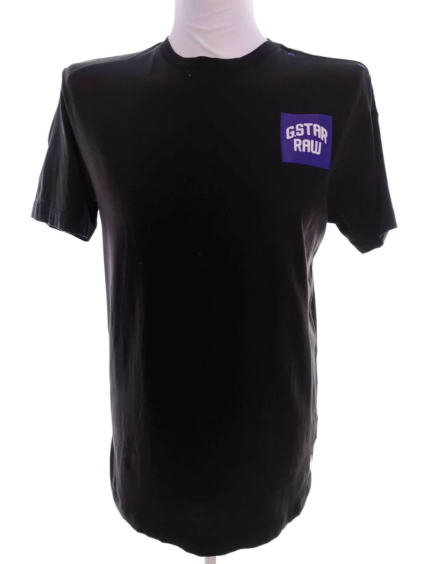 G-Star Raw Stl L Färg Svart Herr T-shirt Kortärmad Material Bomull 100%