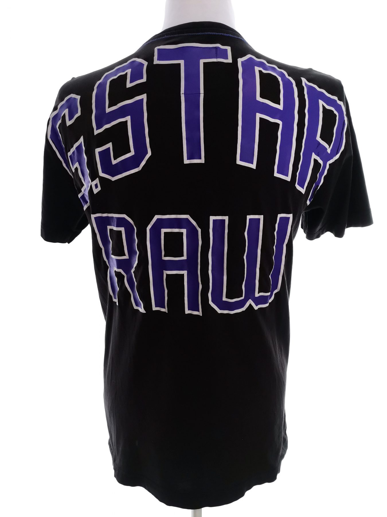 G-Star Raw Stl L Färg Svart Herr T-shirt Kortärmad Material Bomull 100%