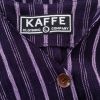 Kaffe Stl L Ränder V-ringning Skjort Klänning Långärmad Kort Material Viskos