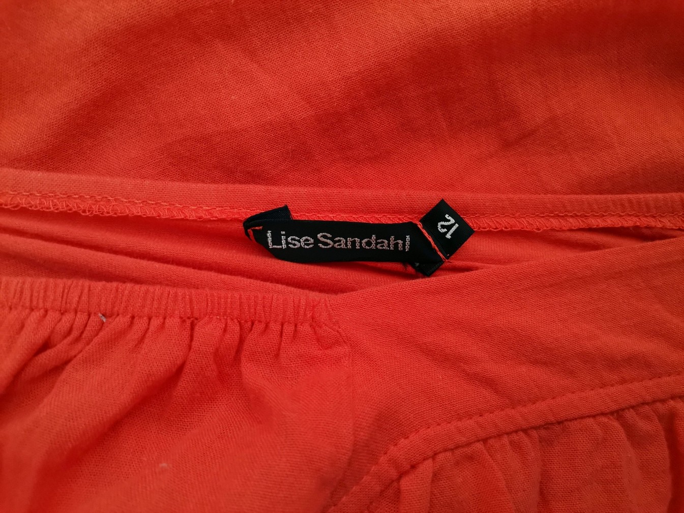 Lise sandahl Stl 12 (40) Färg Orange Kvadratisk urringning Blus ärm 3/4 Material Bomull 100%