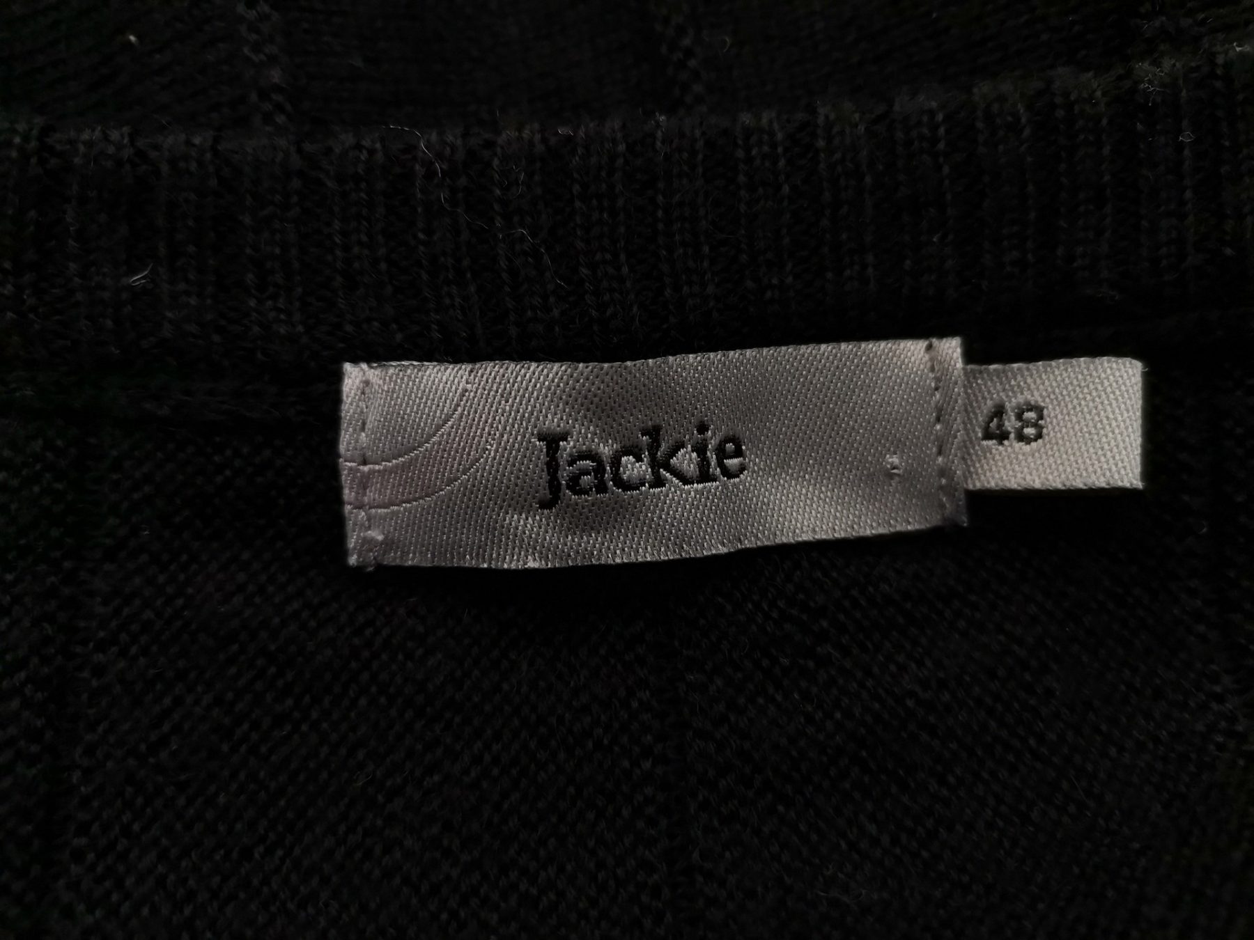 Jackie Stl 48 Färg Svart U-ringning Raka Klänningen ärm 3/4 Knälängd Material Akryl