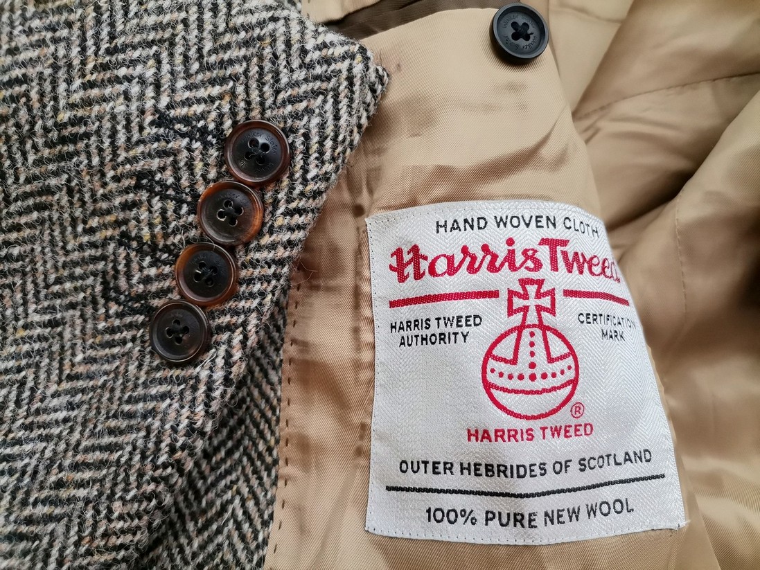 Harris Tweed Stl 40 (XL) Färg Grå Herr Kavaj Långärmad Material Ull 100%