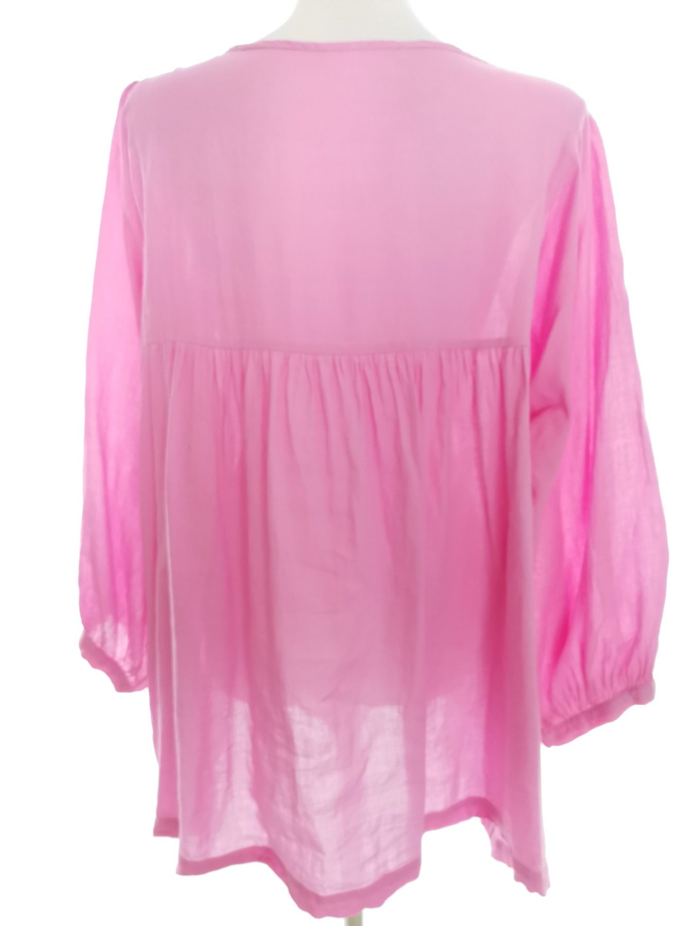 Ashild Stl 48 Färg Rosa Båtringning Popover Tunika Blus ärm 3/4 Material Bomull 100%