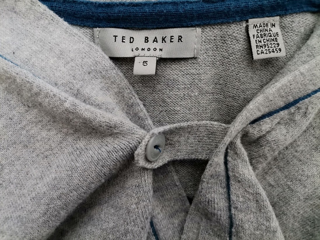 Ted Baker Stl 5 (XXL) Färg Grå Herr Kardigan Långärmad Material Bomull