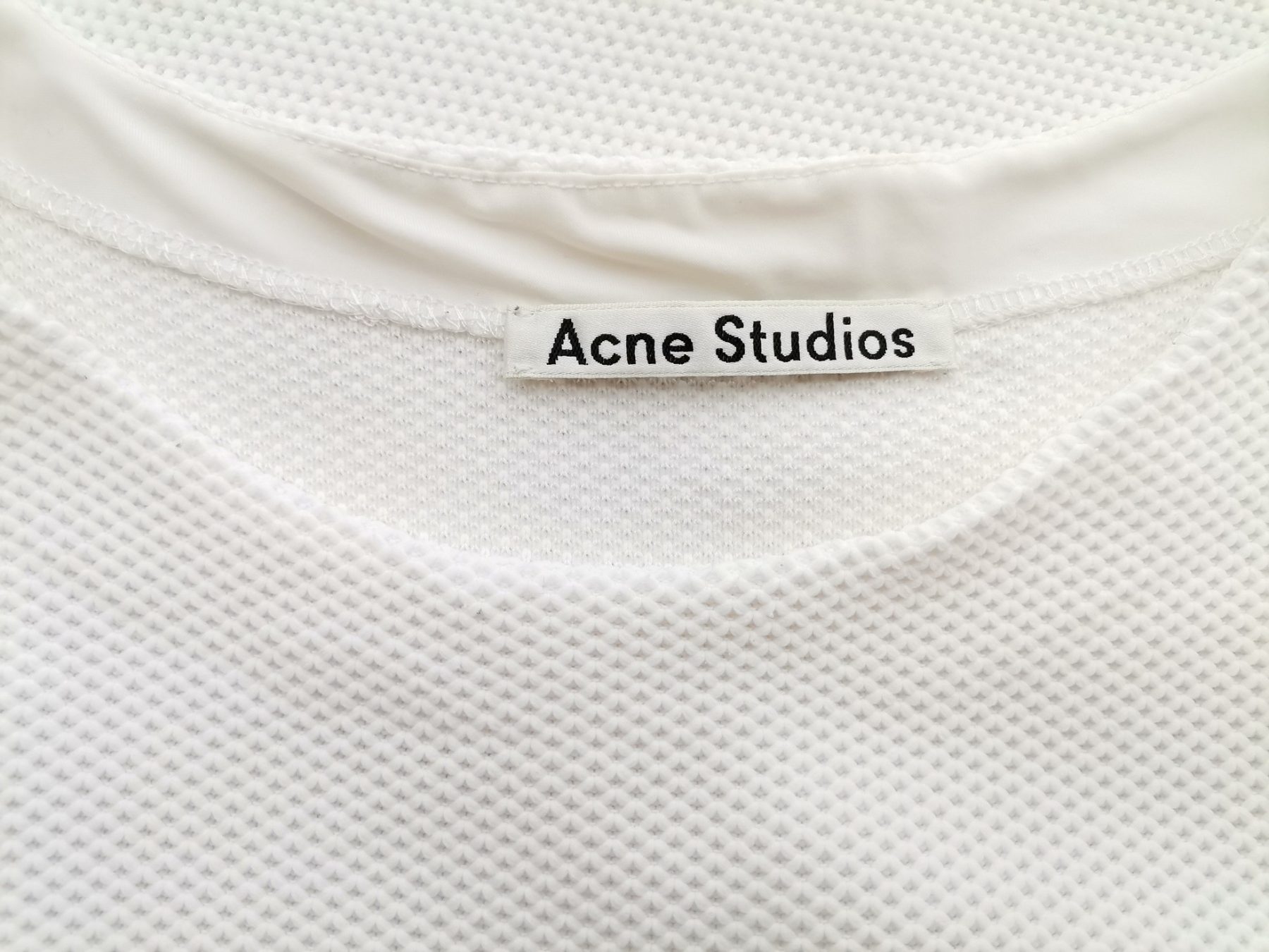 ACNE Studios Stl S Färg Vit Rund urringning Blus Kortärmad