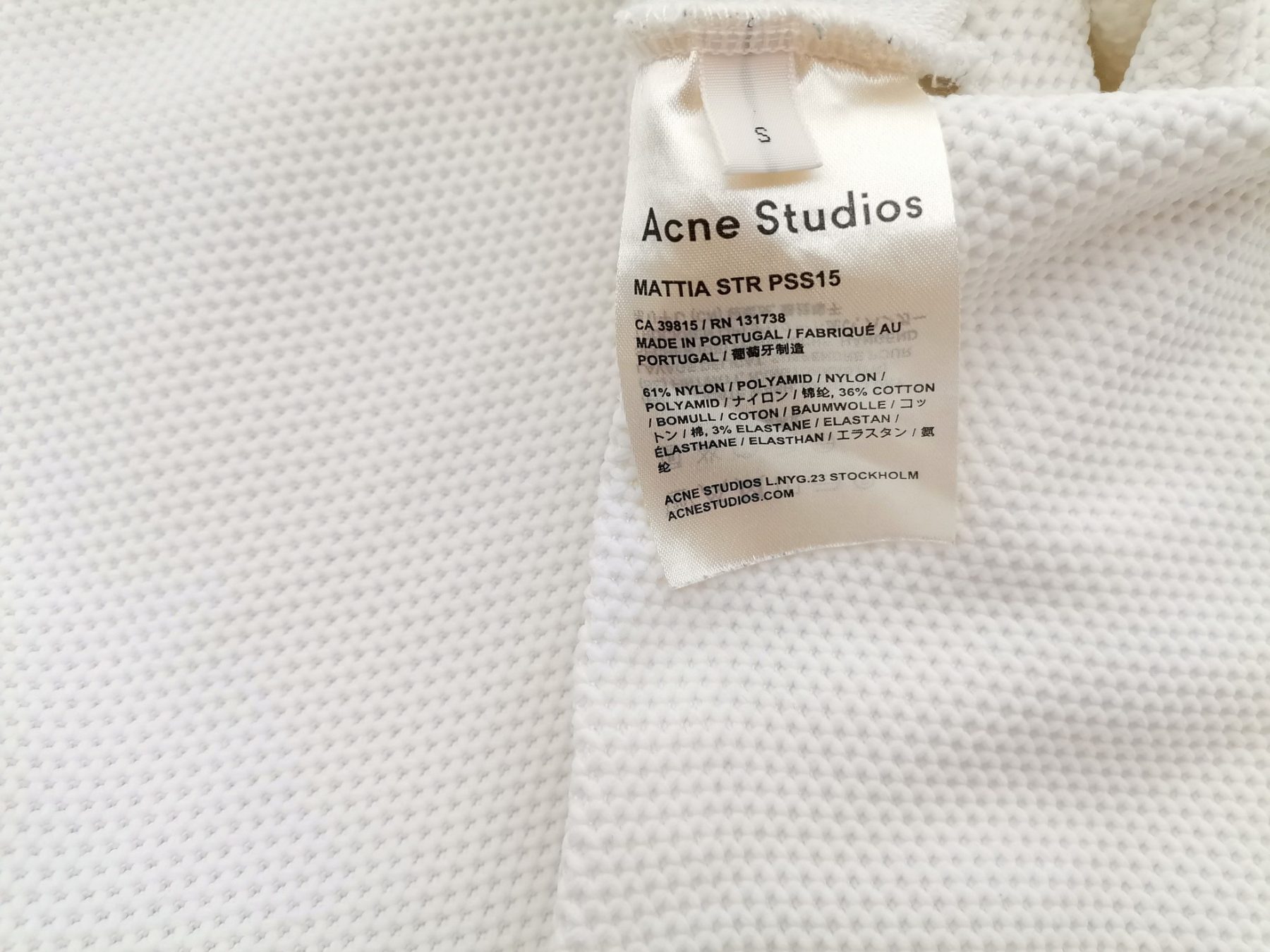 ACNE Studios Stl S Färg Vit Rund urringning Blus Kortärmad