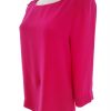 Gerard Darel Stl 36 Färg Fuchsia Båtringning Blus ärm 3/4