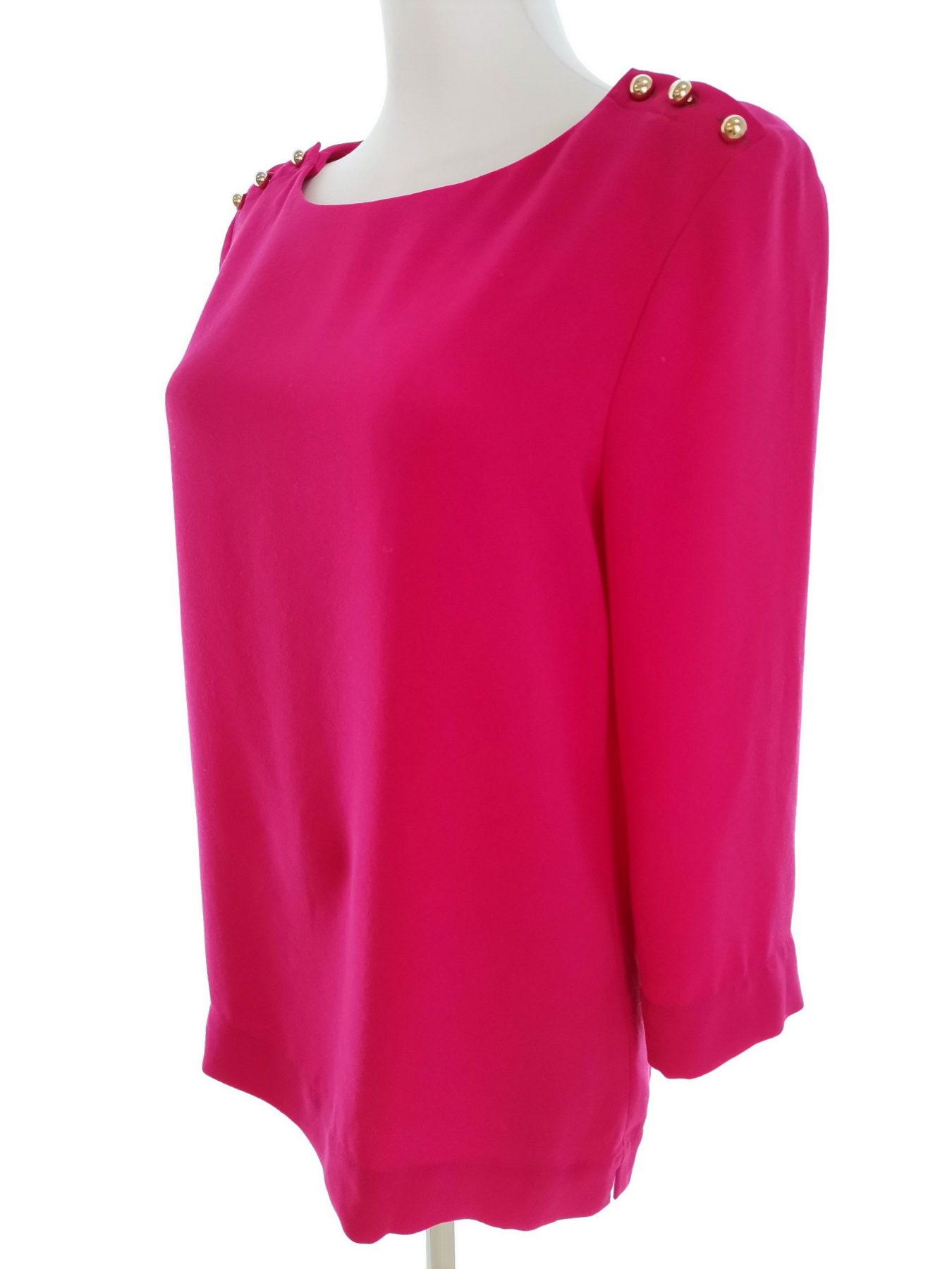 Gerard Darel Stl 36 Färg Fuchsia Båtringning Blus ärm 3/4