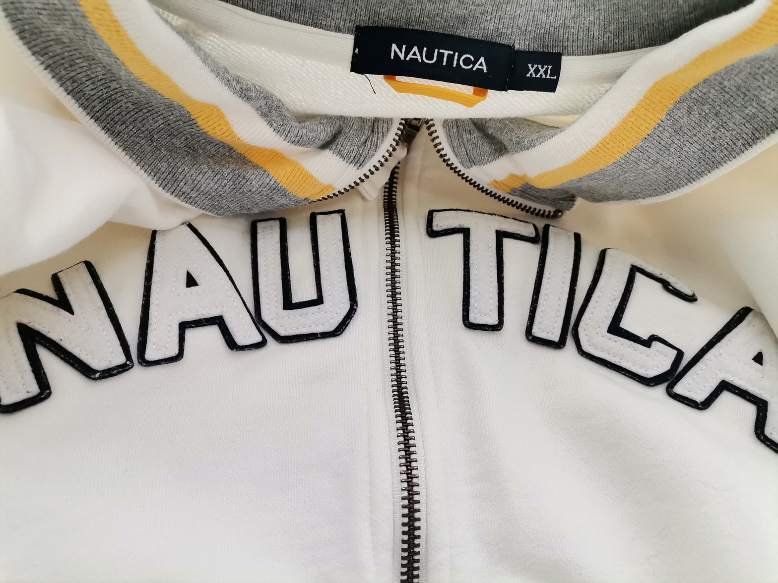 Nautica Stl XXL Färg Vit Herr Kardigan Långärmad Material Bomull 100%