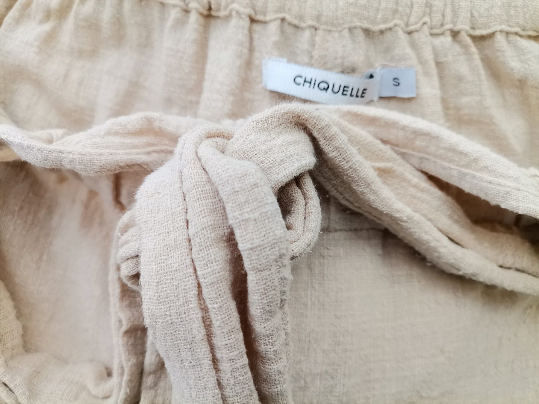 CHIQUELLE Stl S Färg Beige Casual Byxor Material Bomull 100%