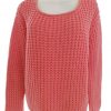 ACNE Studios Stl M Färg Rosa Rund urringning Tröja Långärmad Material Bomull 100% Grovstickat