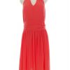 SARA KELLY Stl 42 Färg Orange Halter Sommar Klänning Ärmlös Midi