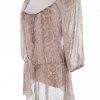 H&m Stl 8 (38) Färg Beige Djurtryck Kvadratisk urringning Tunika blus ärm 3/4