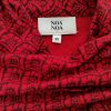 Noa noa Stl XS Färg Röd Draperad Omlott Blus Långärmad Material Tencel