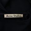 ACNE Studios Stl 40 Färg Marinblå Rund urringning Blus ärm 3/4 Material Ull