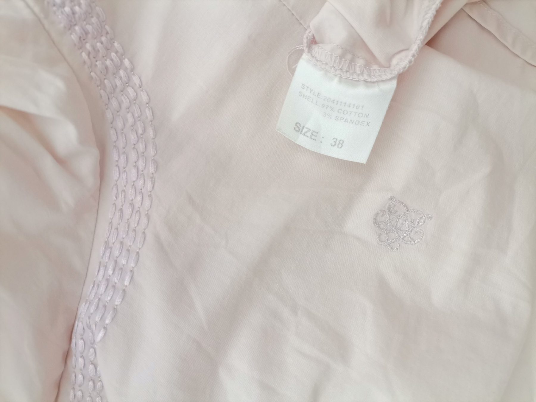 Day Birger Et Mikkelsen Stl 38 Färg Pudrig Rosa Krage Knäppt Skjort Blus Långärmad Material Bomull