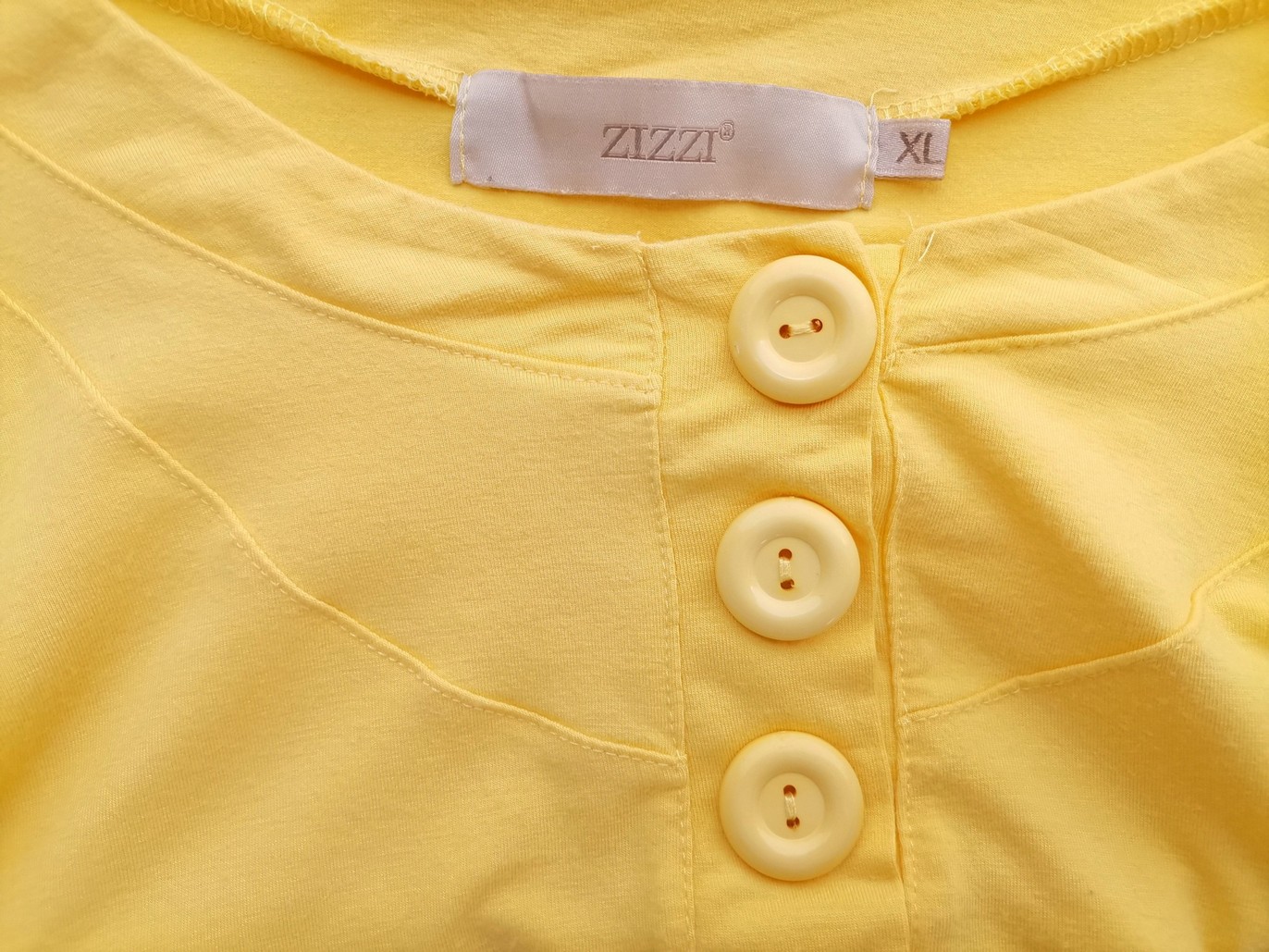 Zizzi Stl XL Färg Gul Rund urringning Popover Tunika Blus Kortärmad Material Viskos