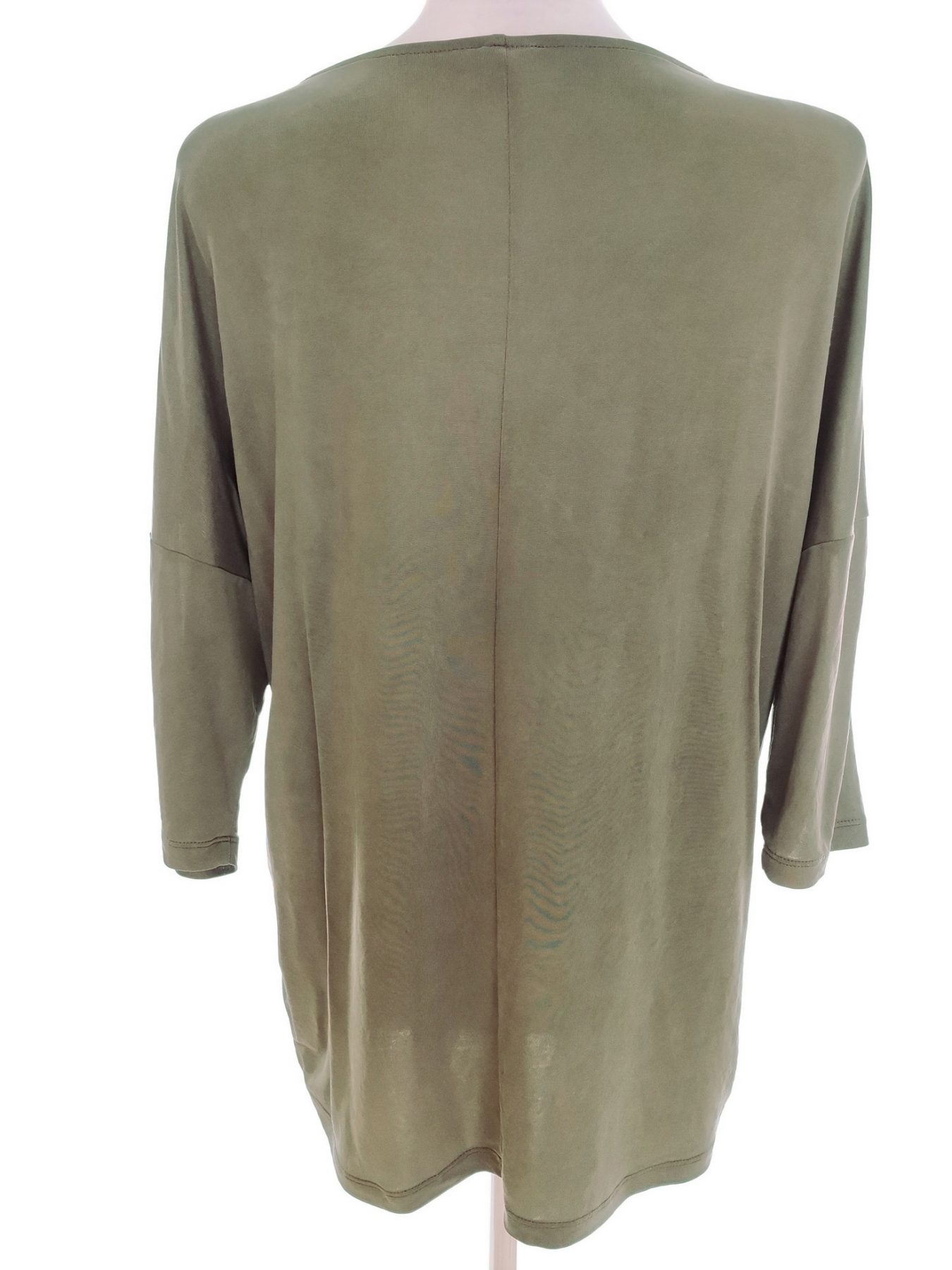 Saint tropez Stl XL Färg Khaki U-ringning Blus ärm 3/4 Material Cupro