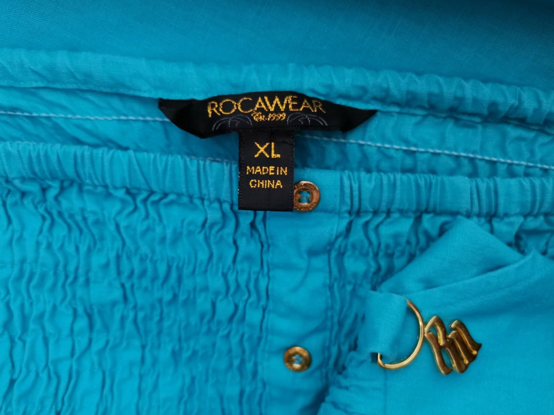 Rocawear Stl XL (40/42) Färg Blå Hängselbyxor Ärmlös Material Lin