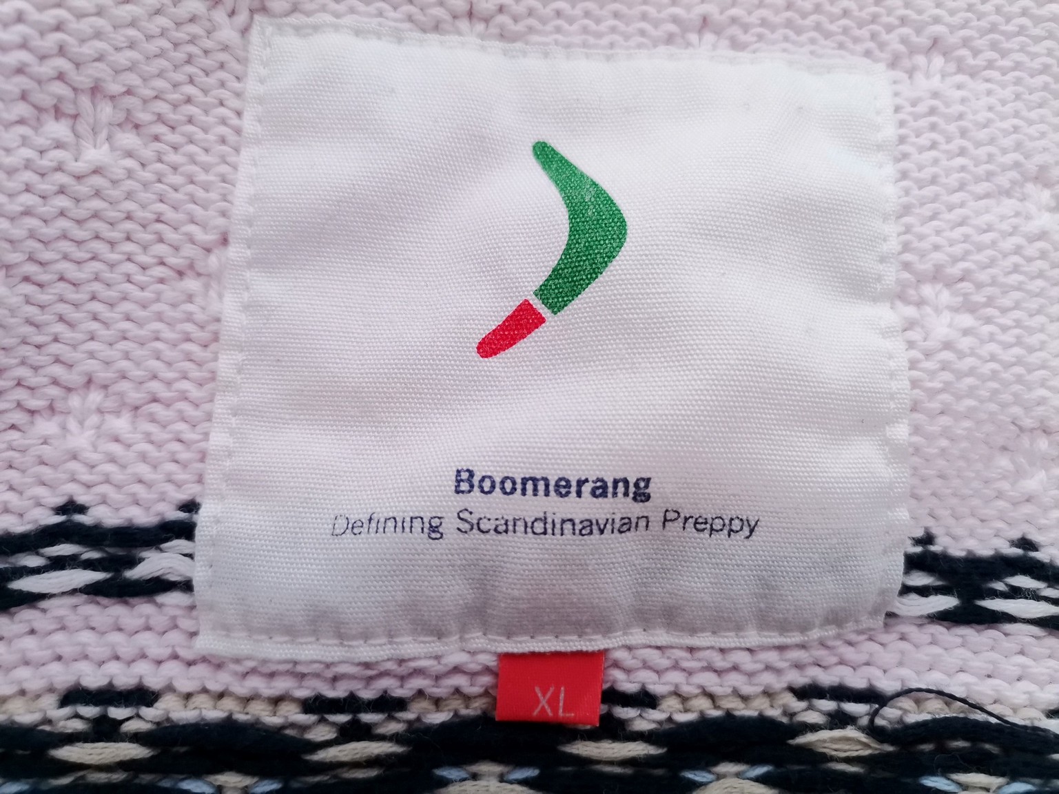 BOOMERANG Stl XL (34/36) Färg Rosa Krage Knäppt kofta Långärmad Material Bomull 100% Finstickat