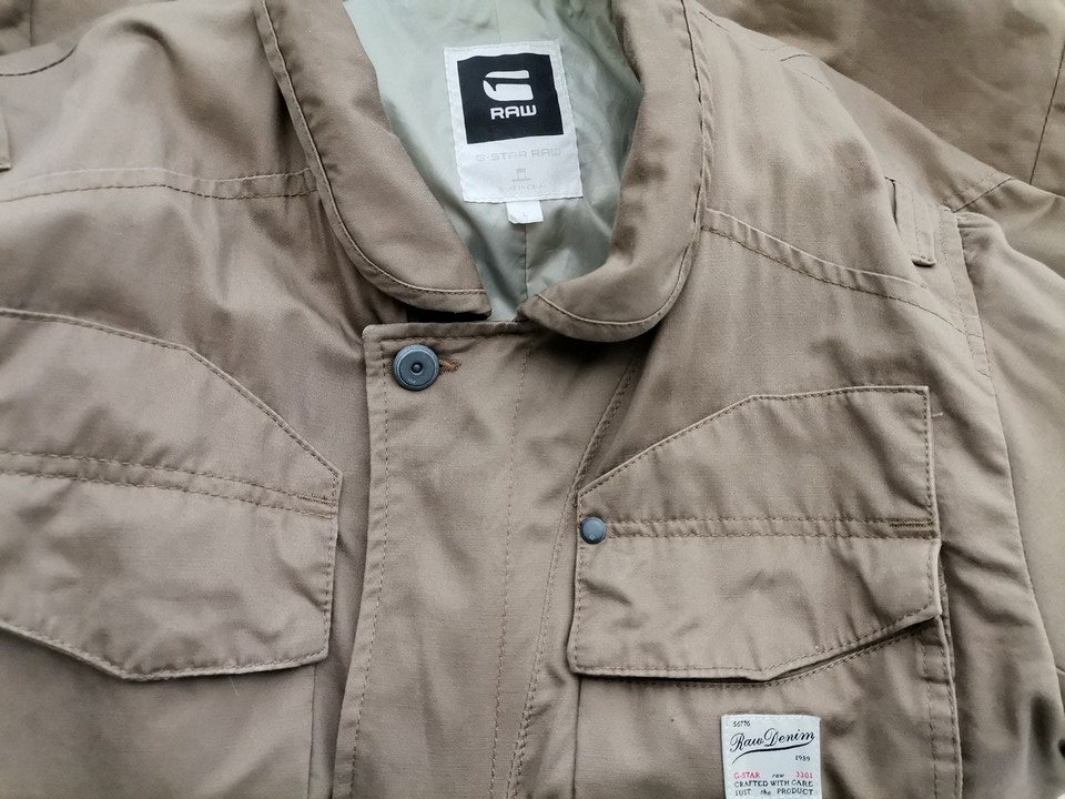 G-Star Raw Stl L Färg Beige Herr Jacka Långärmad Material Bomull