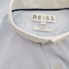 Reiss Stl L Färg Blå Rutigt Krage Herr skjorta, casual Långärmad Material Bomull 100%