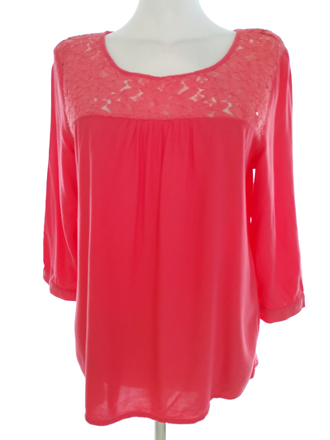 Vero moda Stl M Färg Rosa Rund urringning Blus ärm 3/4 Material Viskos 100%