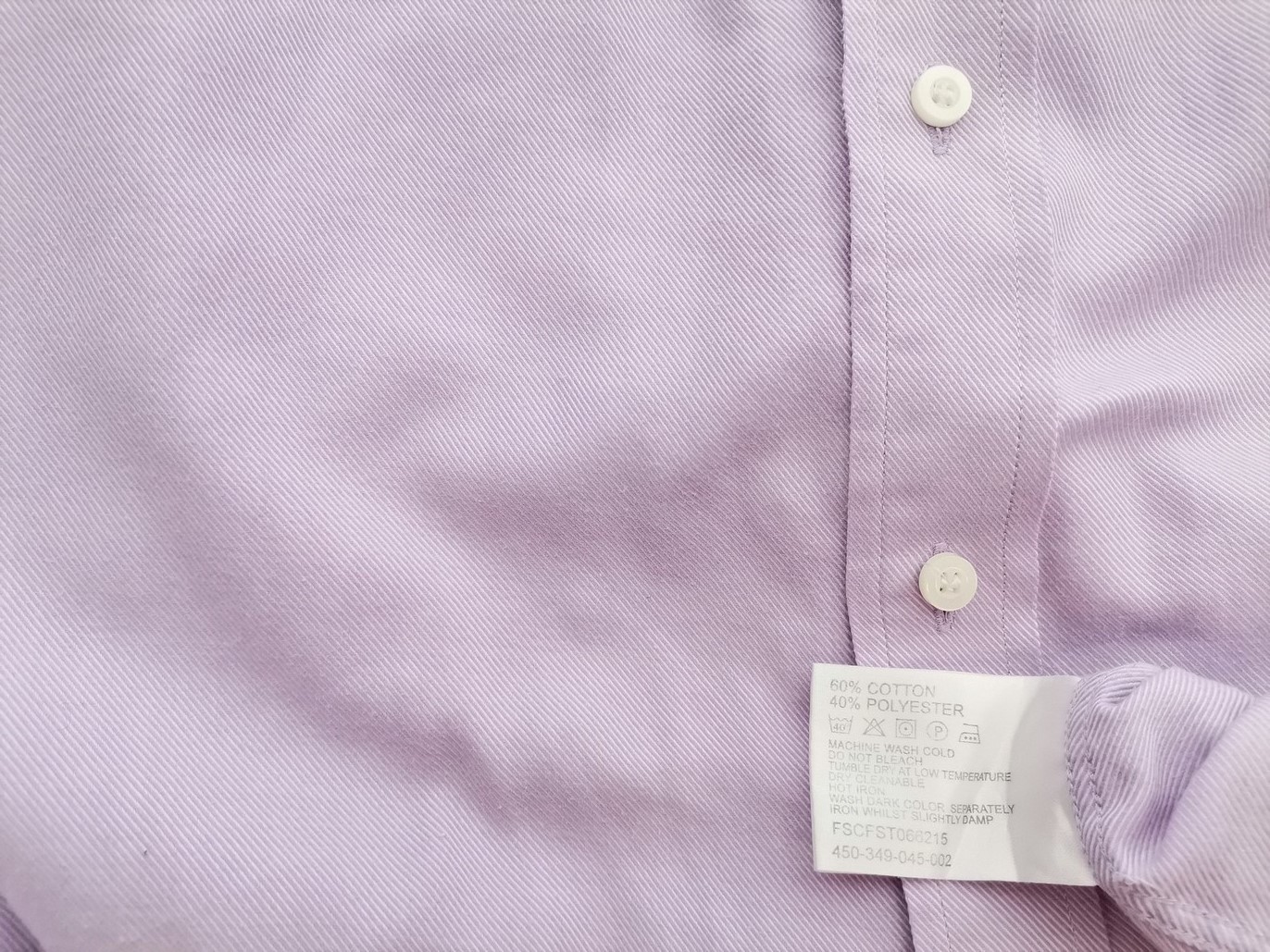 BEN SHERMAN Stl 15 (38) Färg Lavendel Krage Herr Skjorta, elegant Långärmad Material Bomull