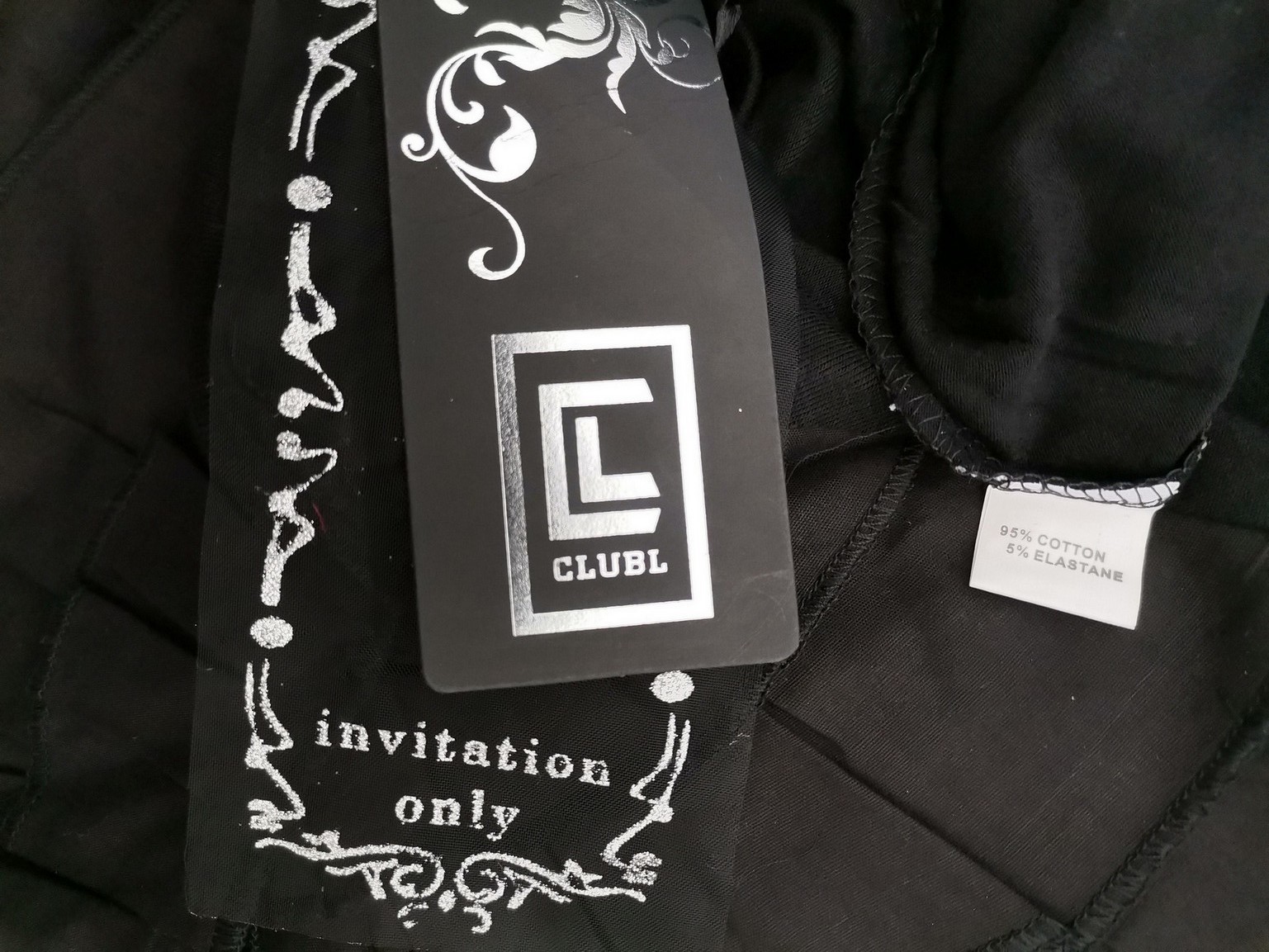 Club L Stl M/L Färg Svart Båtringning Penn Klänning Kortärmad Knälängd Material Bomull