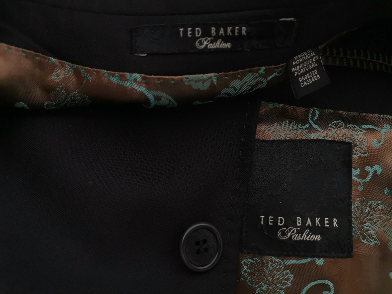 Ted Baker Stl 40 Färg Svart Herr Kavaj Långärmad Material Ull