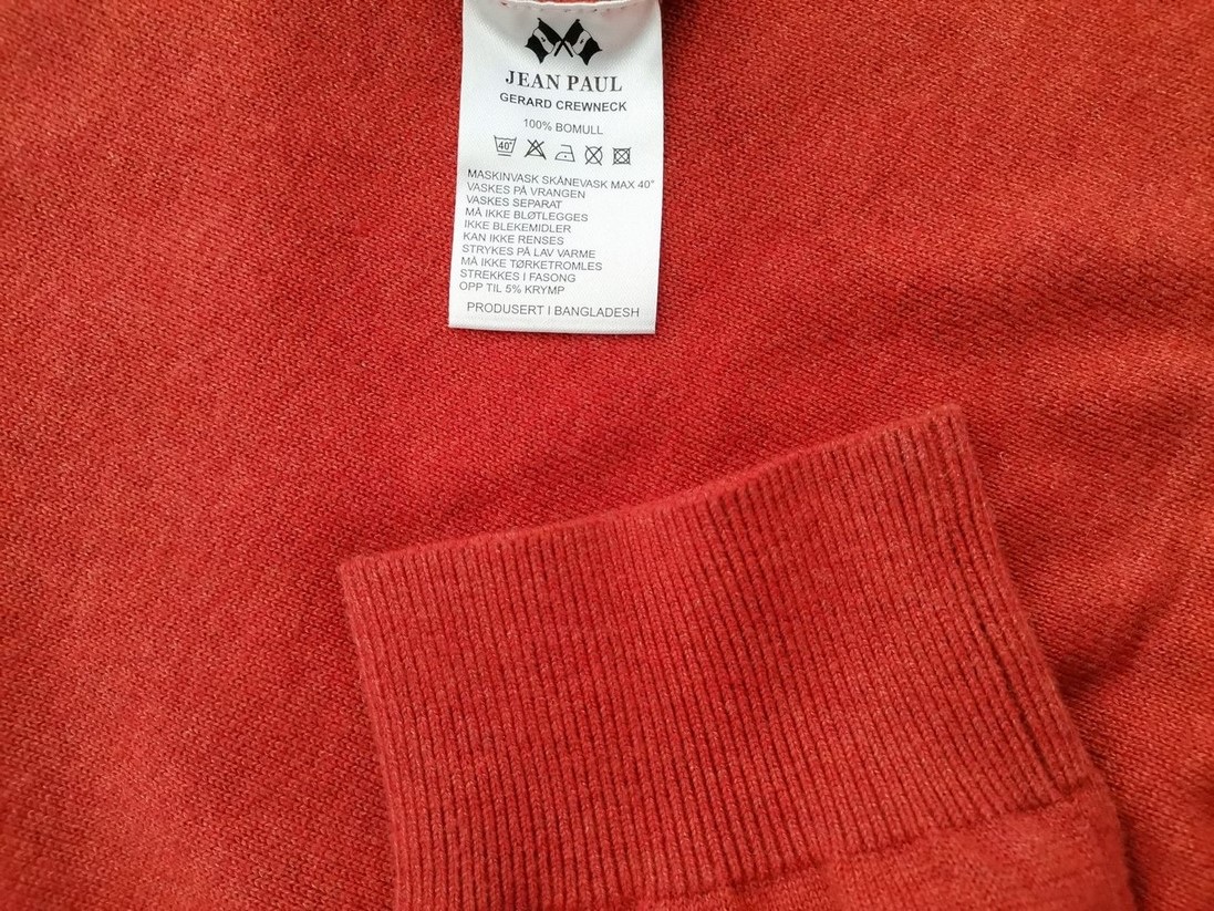 Jean paul Stl 3XL Färg Orange Herr Tröja Långärmad Material Bomull 100%