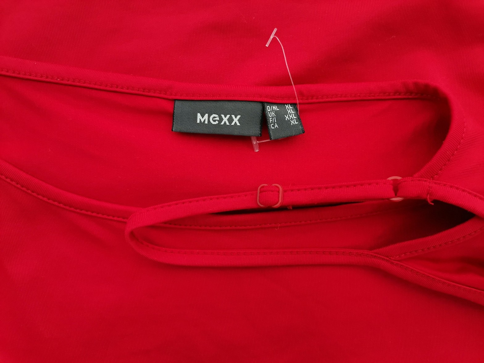 Mexx Stl XL Färg Röd U-ringning Blus Ärmlös