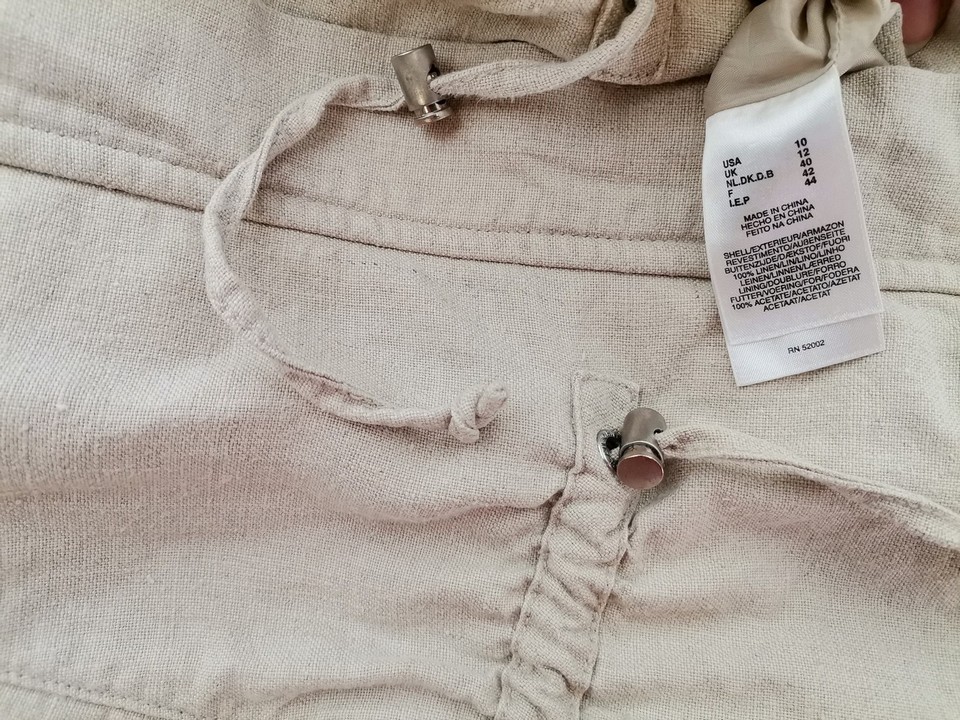 Liz Claiborne Stl 40 Färg Beige Jacka Långärmad Material Lin 100%