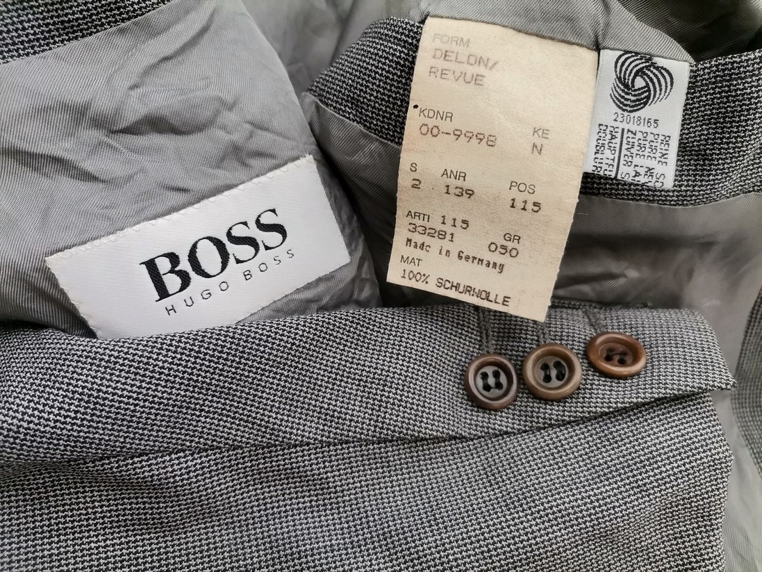 Hugo Boss Stl 50 (L) Färg Grå Herr Kavaj Långärmad Material Jungfrulig ull