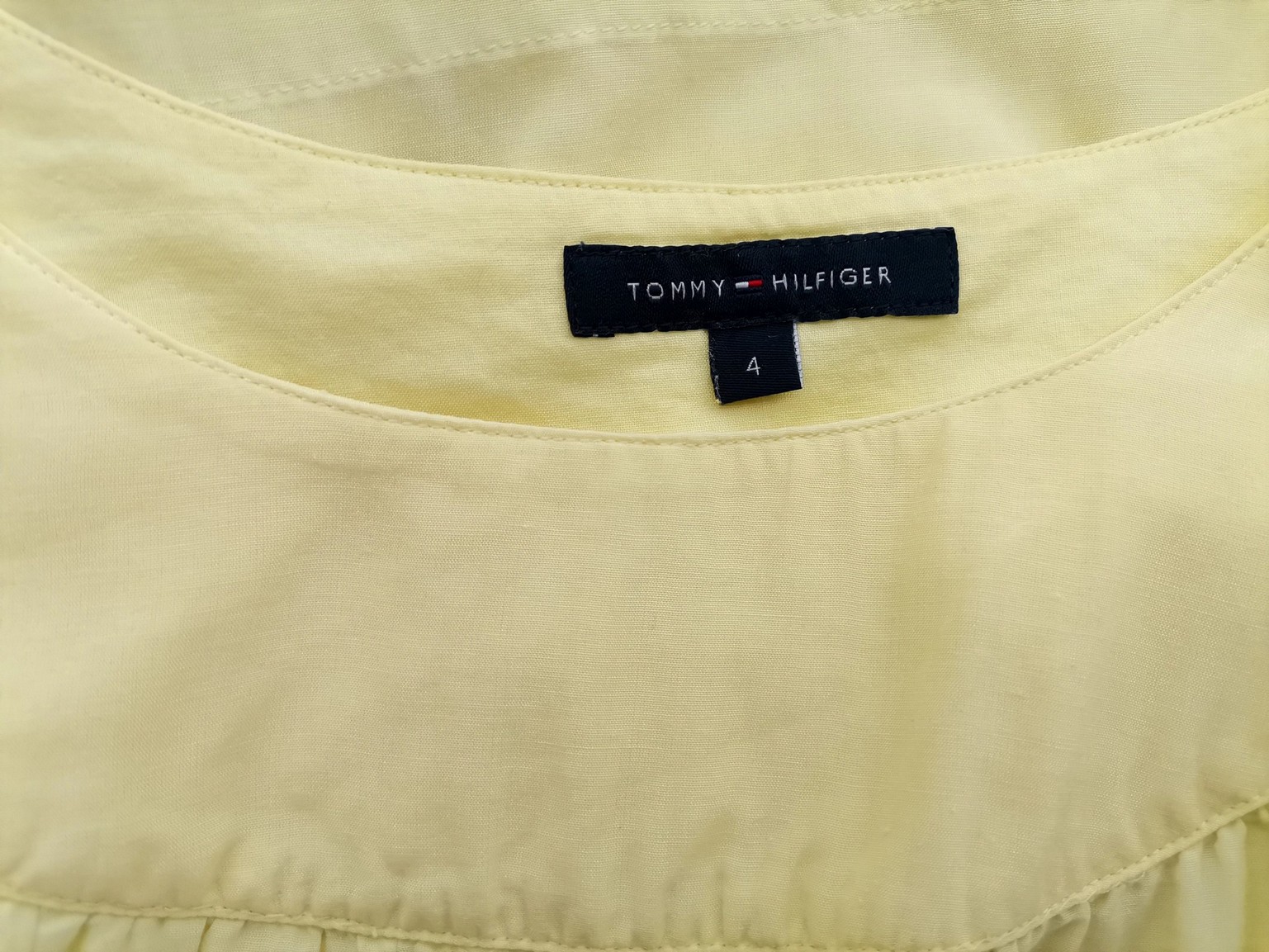 Tommy hilfiger Stl 4 (36) Färg Gul Rund urringning Blus Ärmlös Material Bomull