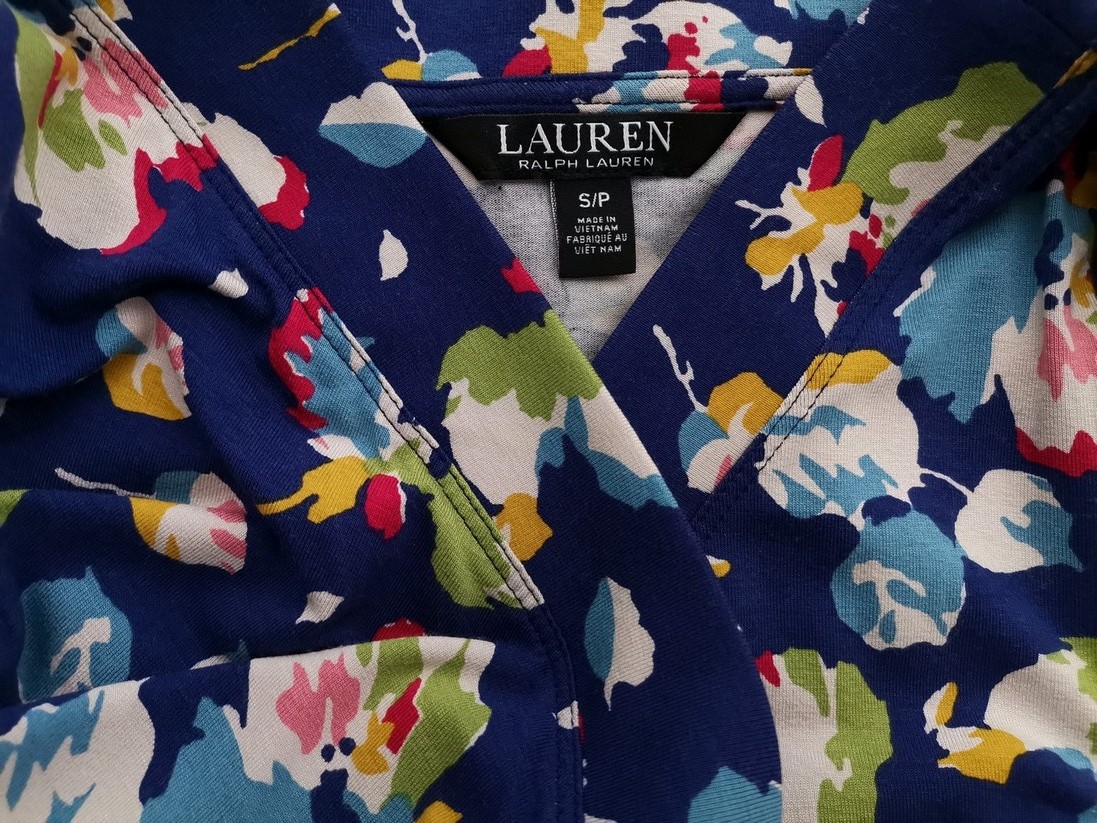 Lauren ralph lauren Stl S Färg Blå V-ringning Omlott Blus ärm 3/4 Material Viskos