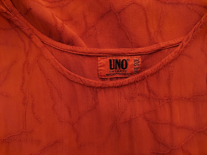 Uno Stl ONE SIZE (42/44) Färg Orange Rund urringning Tunika blus Ärmlös