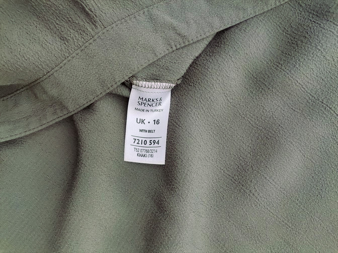 Marks&spencer Stl 16 (44) Färg Khaki Eleganta Byxor Material Viskos 100%