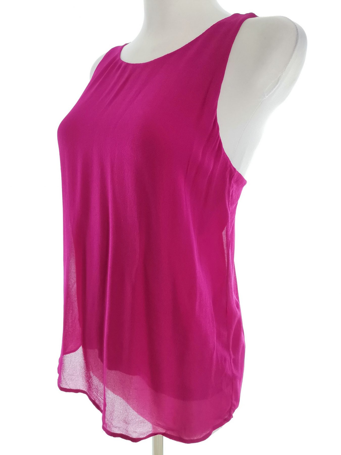 Massimo dutti Stl XS Färg Fuchsia Rund urringning Blus Ärmlös