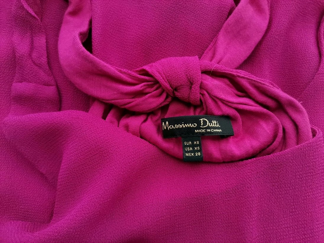 Massimo dutti Stl XS Färg Fuchsia Rund urringning Blus Ärmlös